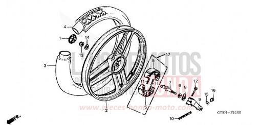 ROUE ARRIERE (1) PK50MN de 1992